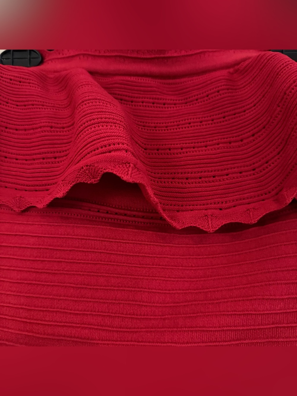 Anthropologie knit ruffle tub top- teaberry - Picture 6 of 10